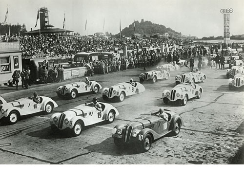 Großer Preis von Deutschland, Nürburgring 1938, Nr. 10 Paul Greifzu, der spätere Sieger mit einem Schnitt von 112,3 km/h